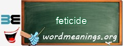 WordMeaning blackboard for feticide